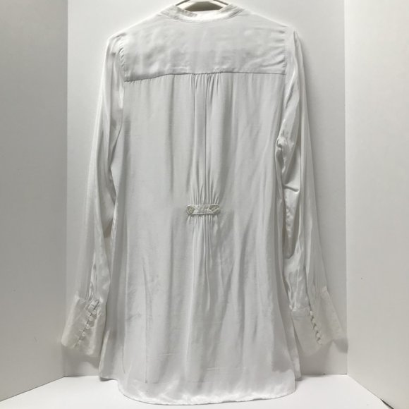 Free People White Pintuck Long Sleeve Tunic Blouse - Picture 4 of 16